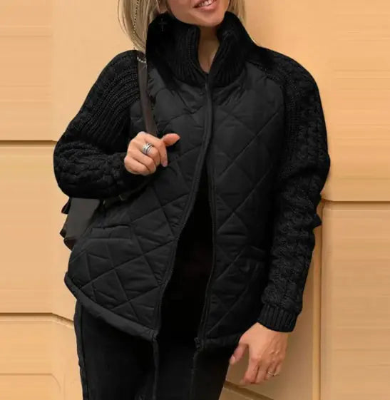 Chaqueta de algodón con cuello alto