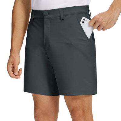 Willit Mens Golf Shorts Stretch Work Dress Shorts Quick Dry Athletic Casual Shorts with Pockets 7" Deep Gray 40W