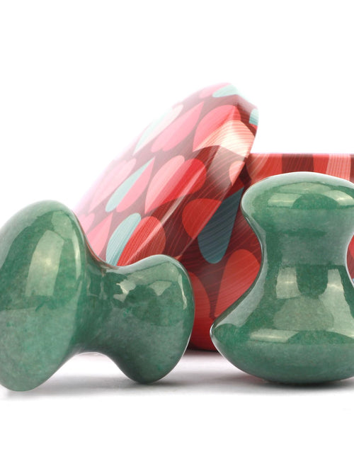 Load image into Gallery viewer, gemshan Gua Sha Mushroom 2pcs Natural Jade Massage Tool for Essential Massage Facial Spa Massage
