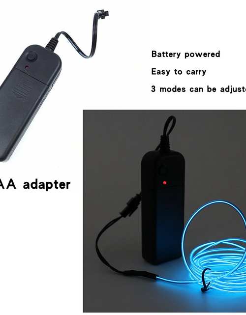 Load image into Gallery viewer, Neon LED Light Glow EL Wire String Strip Rope Tube Decor Car Party + Controller
