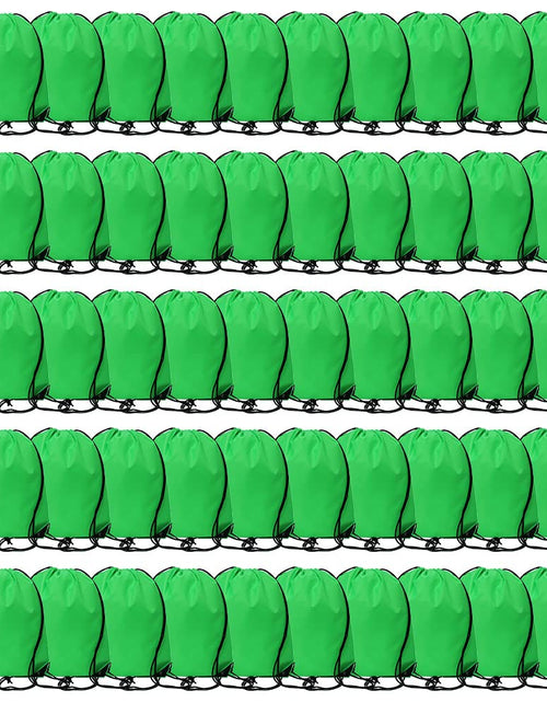 Load image into Gallery viewer, 50 Pcs Drawstring Bags Bulk Polyester Draw String Bags Gym Sports Cinch Bag Drawstring Backpack for Women Men Green

