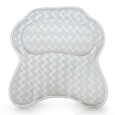 Bath Pillow for Tub Luxury Bathtub Pillow Head and Neck Support Relaxing Spa Cushion Head Rest for Tub Bathtub Accessories for Women and Men with Quick Drying 3D Air Mesh Portable Washable