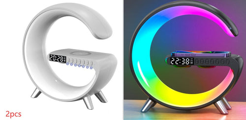Charger l'image dans la visionneuse de galerie, New Intelligent G Shaped LED Lamp Bluetooth Speake Wireless Charger Atmosphere Lamp App Control For Bedroom Home Decor
