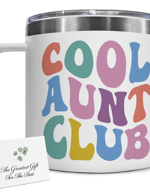 Load image into Gallery viewer, Funny Aunt Mug Gifts for Aunt from Niece Nephew Cool Aunt Tumbler Gifts for New Aunt Auntie Sister Aunt Birthday Gift Cool Aunt Club Tumbler 14oz Promoted to Aunt Mug Best Aunt Ever Mug-314
