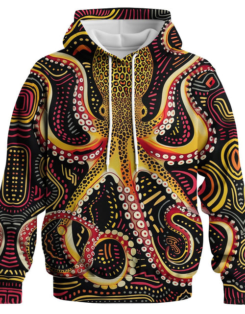 Load image into Gallery viewer, GHUALURU Unisex Cool Octopus Print Hoodies Sweatshirts Novelty Graphic Hooded Pullover Long SleeveMulticolor O1XL
