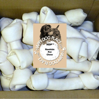 HDP Natural White Rawhide 6-7 inch Bones Bulk Pack 20