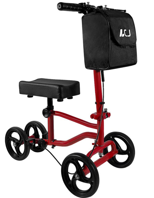 Load image into Gallery viewer, Knee ScooterEconomical Foldable Steerable Knee Walkerfor Adults Foot SurgeryInjured Ankle Recovery Scoote(Red-Standard Version)
