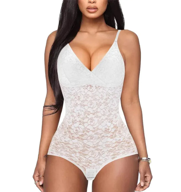 Women's Lace Body Shaping Corset – Beautiful Back Shapewear Jumpsuit