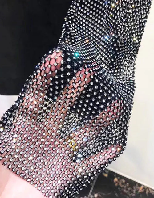 Load image into Gallery viewer, Rhinestone Patchwork Suit Jacket
