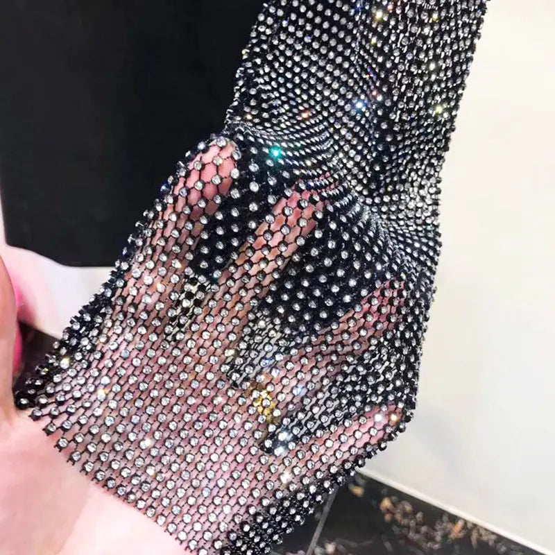 Rhinestone Patchwork Suit Jacket