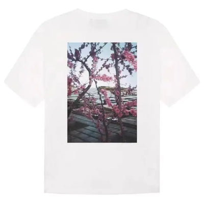Double Line Floral Print Couple Graphic T-Shirts
