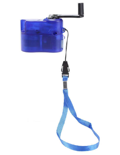 Cargar imagen en el visor de la galería, Kqcibz USB Dinamo de mano de emergencia para cargador universal, cargador de viaje, gadgets, azul
