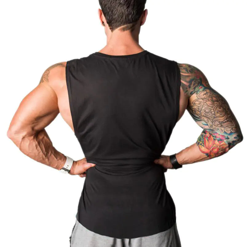 Men's Summer Cotton Sleeveless Gym Tank Top