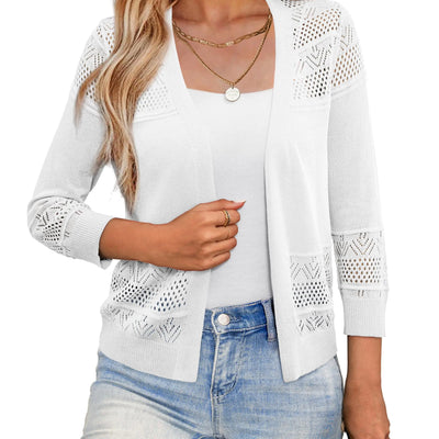 LIENRIDY Cárdigans cortos de mujer, suéteres, boleros, encogimientos de hombros, para vestidos, blanco XL