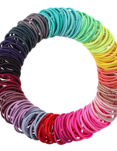 Load image into Gallery viewer, TecUnite 200 Pieces No-metal Hair Elastics Bulk Rubber Bands Hair Ties Ponytail Holders Hair Bands for Women(Multicolored)
