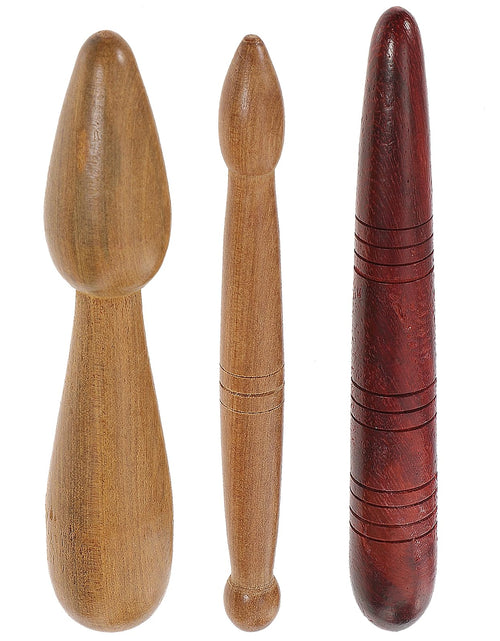 Load image into Gallery viewer, Healeved 3pcs Trigger Point Massage Tool Pen Foot Hand Massage Wooden Stick Tools Deep Tissue Massage Tool Manual Massage Pen for Full Body
