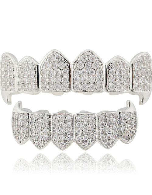 Cargar imagen en el visor de la galería, Hip Hop Grillz with Copper and Gold Tooth Decor
