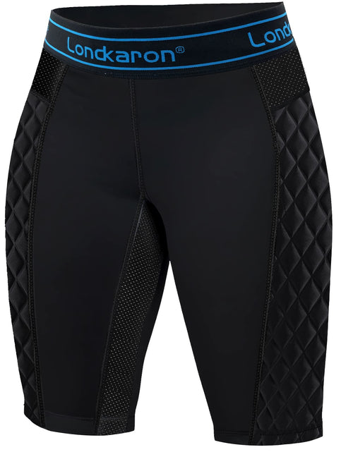 Load image into Gallery viewer, Londkaron Womens Padded Softball Sliding Shorts Elite Compression Slider Shorts (Black Medium)
