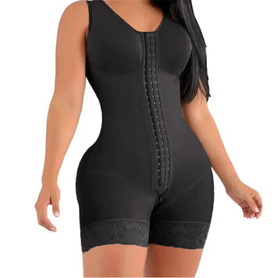 Faja corsé corta de shapewear compresible con broche para mujer