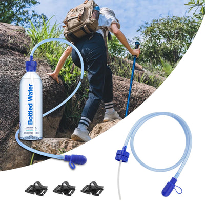 Kit adaptador de hidratación para botellas Smartwater y de agua/refresco premium, compatible con muchos tipos diferentes de botellas de agua, accesorios deportivos para actividades al aire libre, uso para camping, ciclismo, senderismo