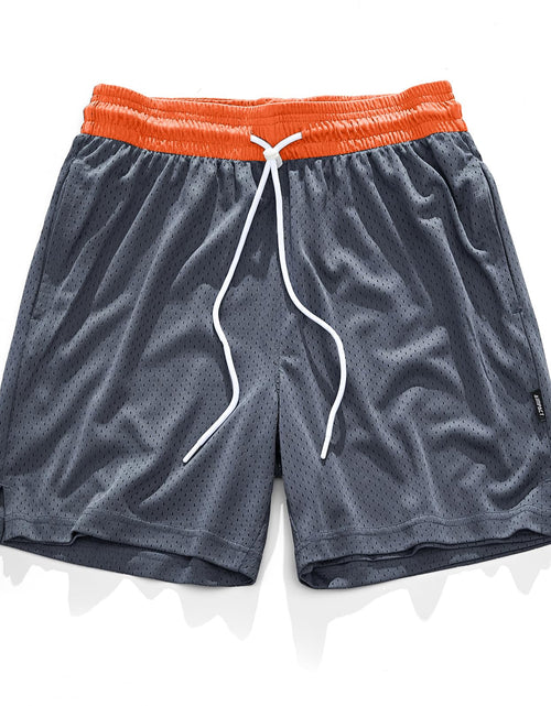 Charger l'image dans la visionneuse de galerie, AIMPACT 7" Mens Mesh Shorts Athletic Basketball Shorts Double Layer Gym Workout Shorts with Pocket Drawstring Breathable
