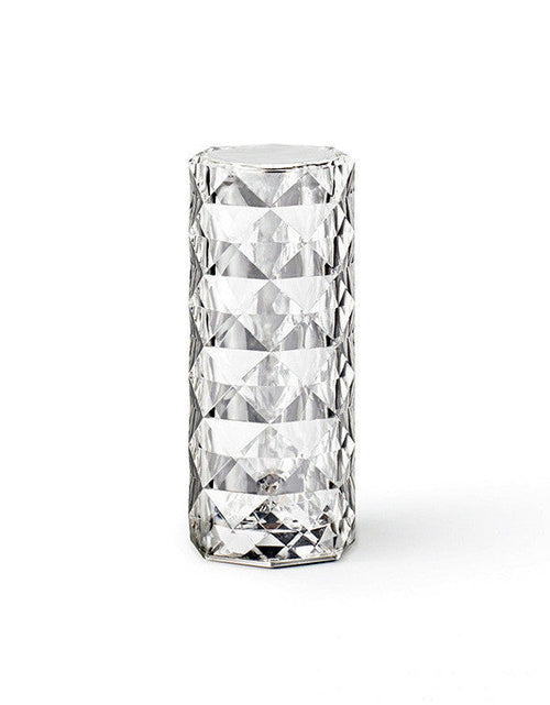 Load image into Gallery viewer, Nordic Crystal Lamp USB Table Lamps Bedroom Touch Dimming Atmosphere Diamond Night Light Rose Projector Lamp Decor
