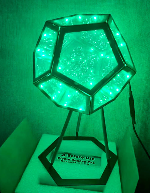 Cargar imagen en el visor de la galería, 3D Cube Light Creative Cool Infinite Dodecahedron Nightlight Colorful Art Light USB Nightlight Girls Birthday Christmas Gift
