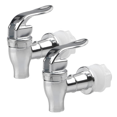 2Pcs Replacement Spigot for Beverage Dispenser Drink Dispenser Push Style Spigot Silver Plastic Spout Tap for Glass Jar Beverage Dispenser by GWENBHMTOOL