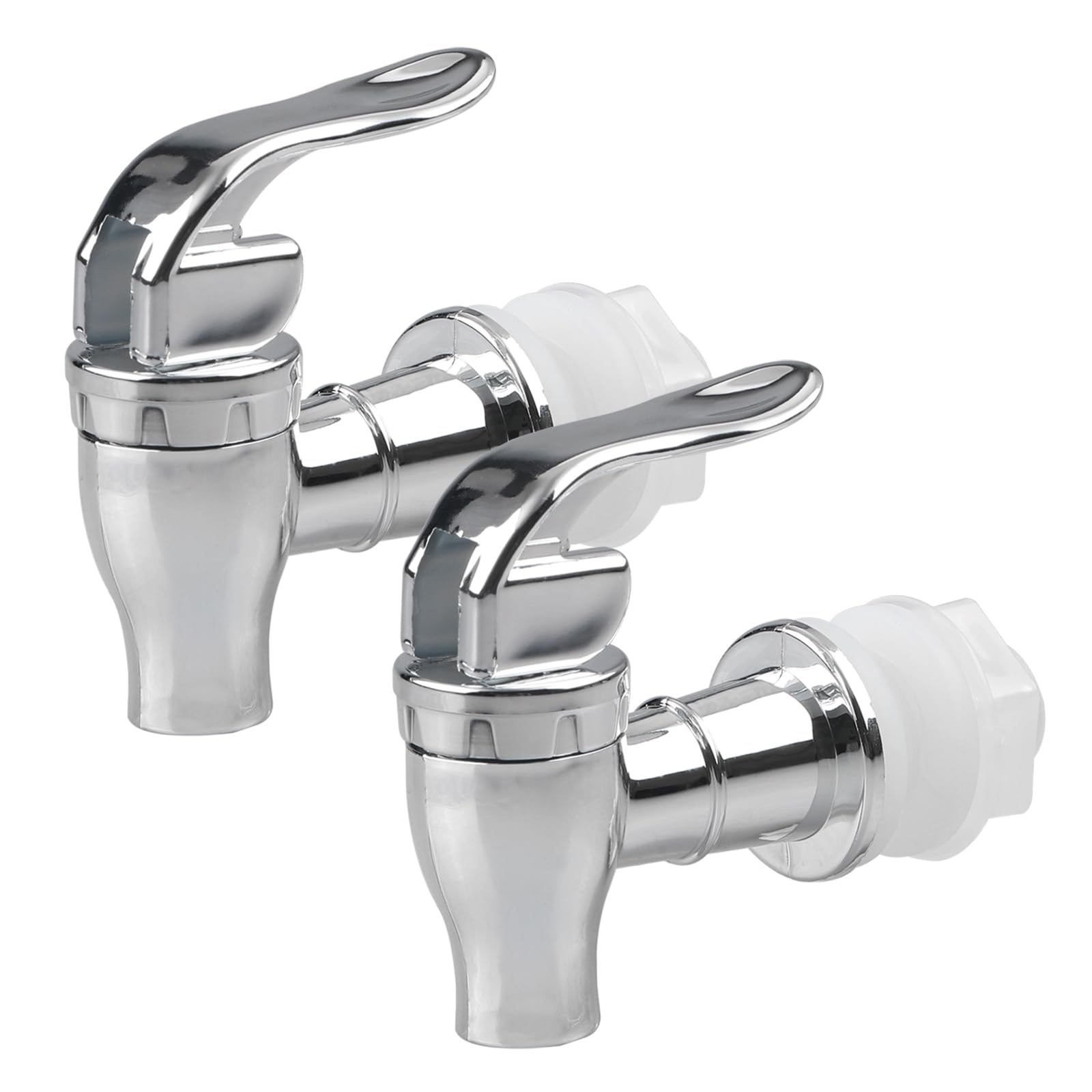 2Pcs Replacement Spigot for Beverage Dispenser Drink Dispenser Push Style Spigot Silver Plastic Spout Tap for Glass Jar Beverage Dispenser by GWENBHMTOOL