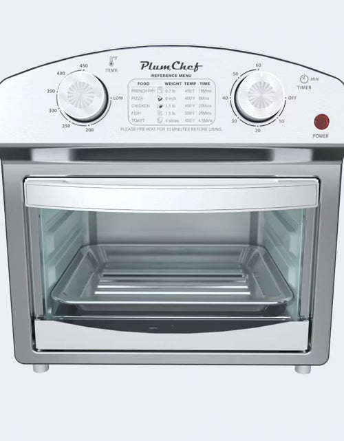 Cargar imagen en el visor de la galería, Freidora de aire de acero inoxidable de 12 litros con control de doble perilla
