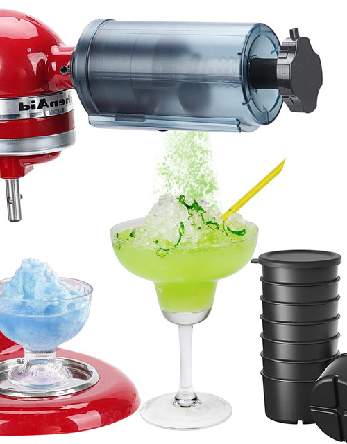 Cargar imagen en el visor de la galería, Accesorio para hacer raspados para batidora KitchenAid Máquina de raspados para accesorios de batidora Kitchenaid con cuchillas gruesas y finas 8 moldes para cubitos de hielo
