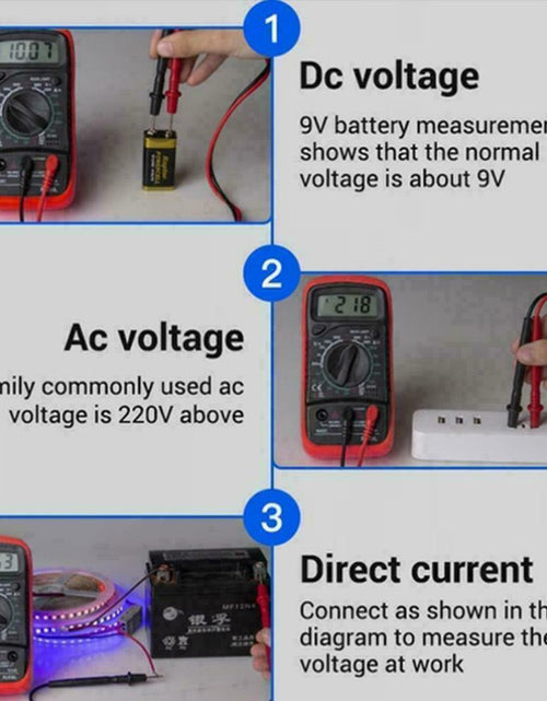 Load image into Gallery viewer, Digital Multimeter AC DC Voltmeter Ammeter Ohmmeter Volt Tester Meter XL830L USA
