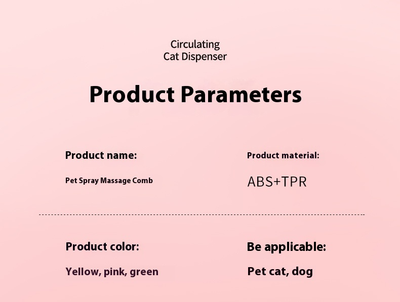 Pet Spray Massage Comb