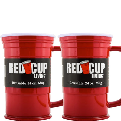 Juego de 2 tazas de cerveza de 24 oz | Vaso reutilizable para fiesta | Vasos de fiesta ideales para niños y adultos | Suministros de bebida reutilizables para fiestas de cumpleaños, camping | Duradero e irrompible, libre de BPA