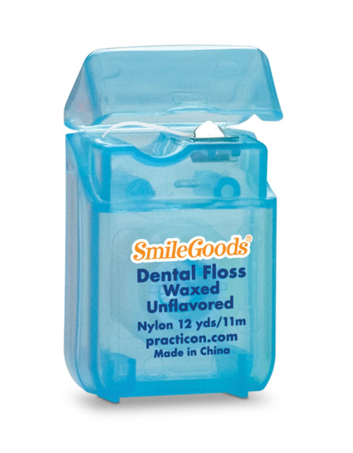 Load image into Gallery viewer, SmileGoods Waxed Dental Floss 12 yds Unflavored Bulk Pack of 72
