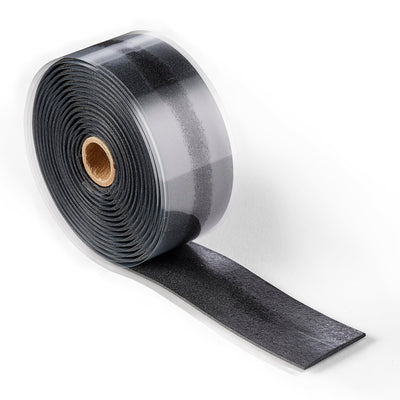 Cinta de silicona Fuseall FS USA: Cinta impermeable para agarre y acolchado mejorados para equipo deportivo, accesorios de gimnasio y herramientas para exteriores/propósito general de 2.13 m de largo x 2.54 cm de ancho, negra