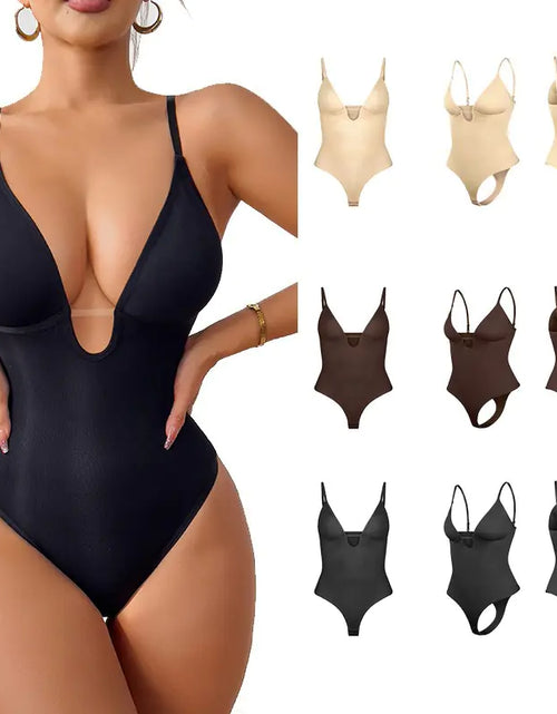 Load image into Gallery viewer, Deep V Shapewear Bodysuit
