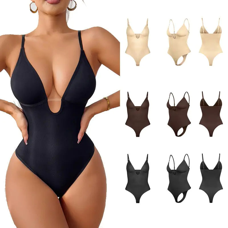 Deep V Shapewear Bodysuit