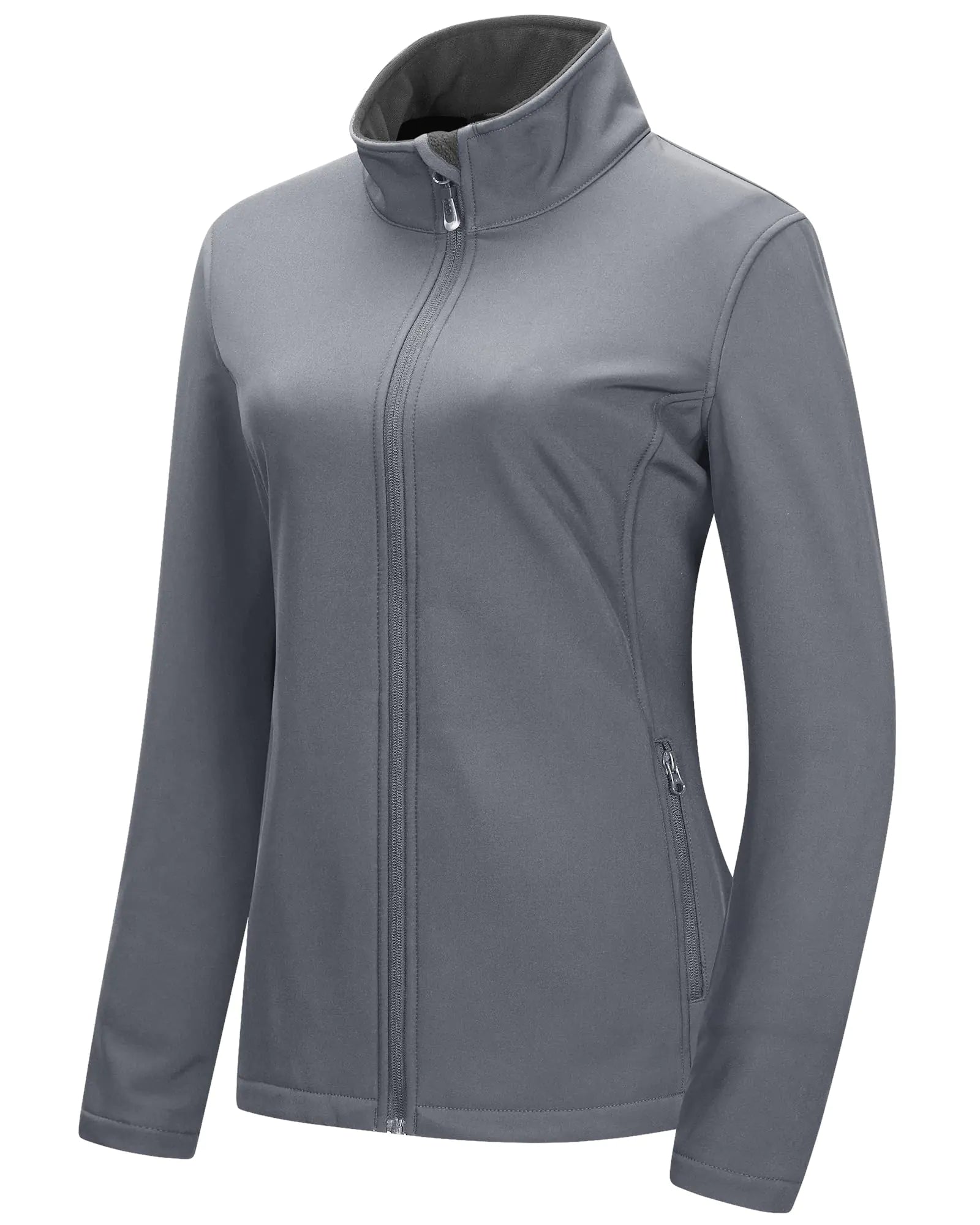 33000ft Womens Lightweight Softshell Jacket Fleece Lined Windbreaker Waterproof Warm Jacket for Running Golf Hiking