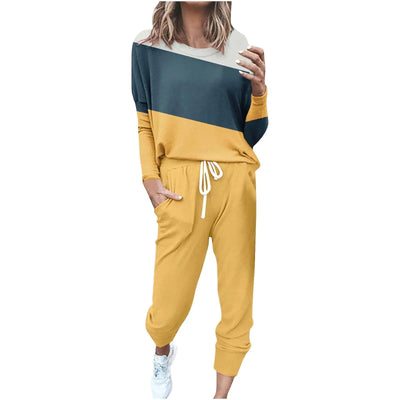 JMMSlmax Sweatsuits for Women Set 2 Piece Jogger Set Workout Tracksuits Long Sleeve Sweatshirt Drawstring Sweatpants Outfits