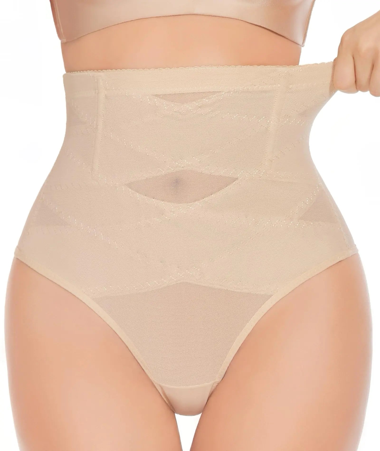 GYDEK Gainant string taille haute pour femme - Culotte sculptante amincissante et modelante avec contrôle du ventre