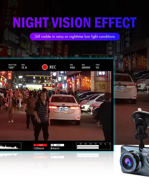 Load image into Gallery viewer, HD 1080P Car Dual Lens Dash Cam 4" DVR Recorder Front &amp; Rear Camera Night Vision
