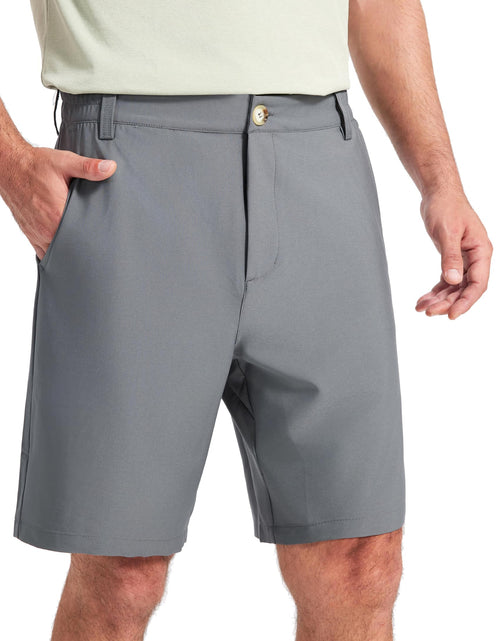 Load image into Gallery viewer, HOTSUIT Men’s Golf Shorts 9’’ Stretch Quick Dry Casual Work Shorts with Pockets Lightweight Men’s Dress Shorts Gray XL
