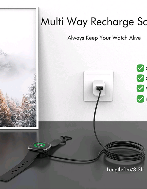 Load image into Gallery viewer, Wireless Charger For Fitbit Sense Versa 3 4 Watch USB Fast Charging Dock Cable
