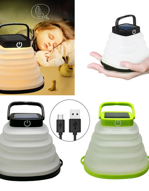 Load image into Gallery viewer, Solar Camping Lantern – Foldable, Multi-Mode LED Light
