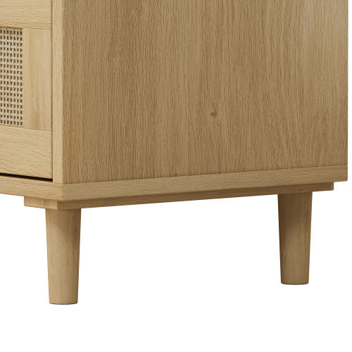 3 Drawers Rattan Storage Cabinet Rattan Drawers, Suitable For Bedroom, Living Room, Dining Room, Hallway