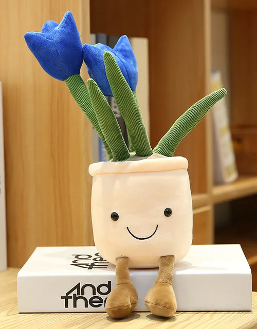Load image into Gallery viewer, Smiling Tulip Plush Plant Decor
