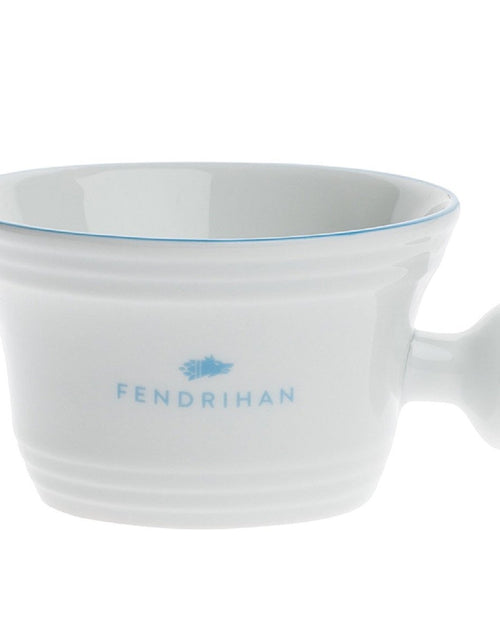 Load image into Gallery viewer, Fendrihan Porcelain Shaving Mug for Lathering Hand-Painted Rim (Light Blue)
