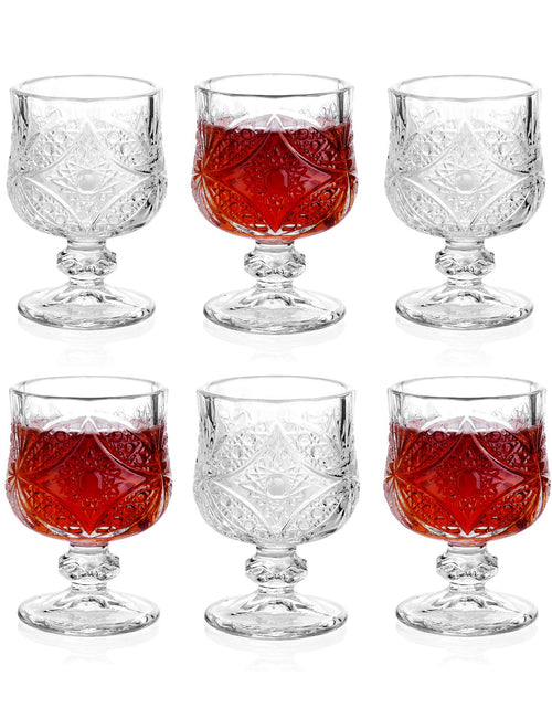 Charger l'image dans la visionneuse de galerie, Sdatook 1.75oz Shot Glasses Set of 6/Super Cute Shot Glasses/Cordial Glasses/Sherry Glasses/Classical Style/Lead-free

