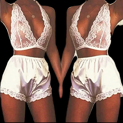 Ensemble de lingerie avec nuisette sexy en dentelle